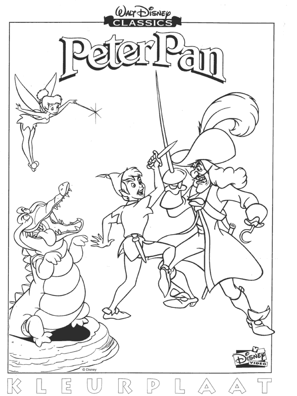 Plansa de colorat cu Peter Pan 13 5